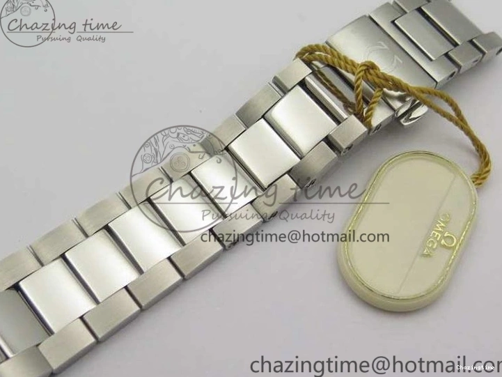 0718 Speedmaster ’57 Co-Axial OMF 1:1 Best Edition White Dial RG Markers On SS Bracelet A Elegant 8144